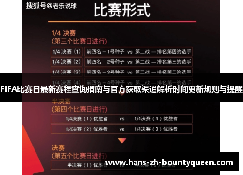 FIFA比赛日最新赛程查询指南与官方获取渠道解析时间更新规则与提醒