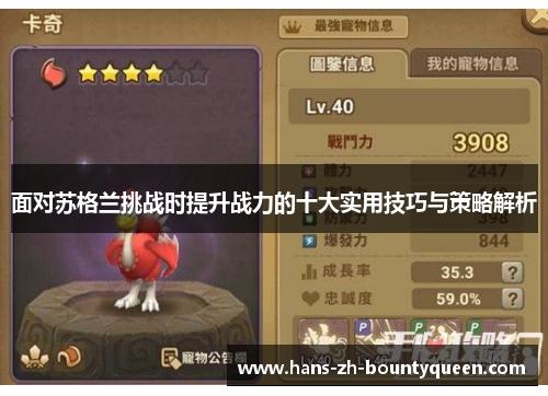 面对苏格兰挑战时提升战力的十大实用技巧与策略解析